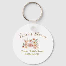 Orange boho love in Bloom bridal shower name retro Schlüsselanhänger