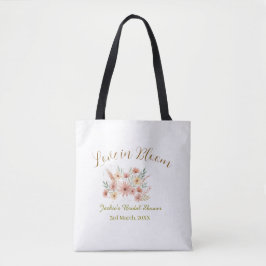 Orange boho love in Bloom bridal shower name retro Tasche