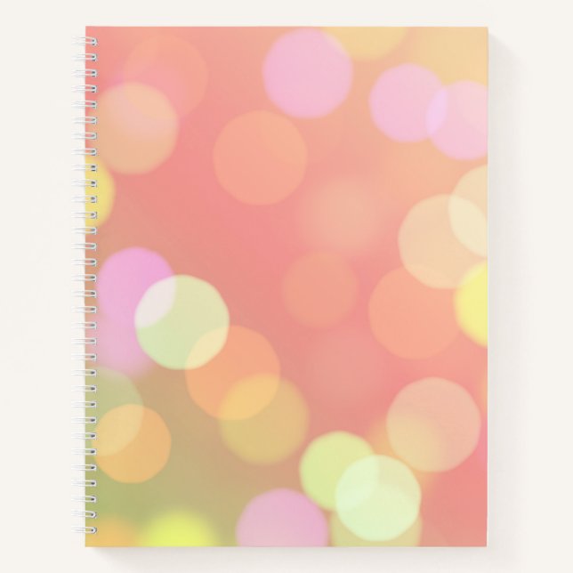 Orange Bokeh Bullet Journal / Linken Notebook Notizbuch (Vorderseite)