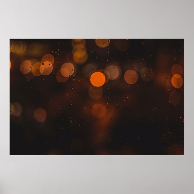 Orange-Bokeh-Fotografie Poster (Vorne)