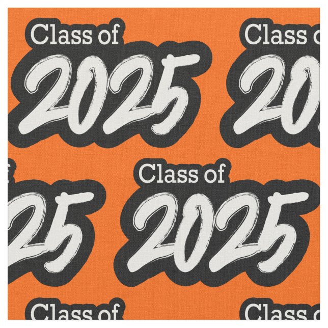 Orange Bold Brush Class von 2025 Stoff (Nahaufnahme)
