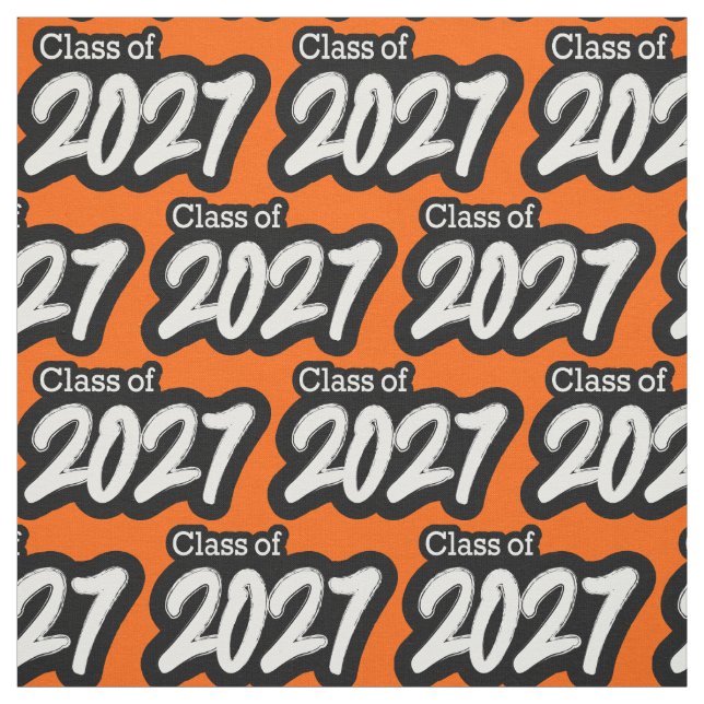 Orange Bold Brush Class von 2027 Stoff (Muster)