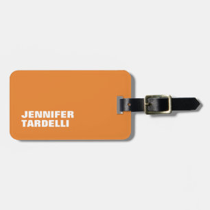 Orange Bold Minimalistisch Modern Elegant Beruflic Gepäckanhänger