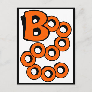Orange Boo Postkarte