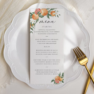Orange Botanische Zitrusfrüchte Modernes Hochzeitm