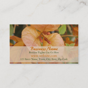 Orange Bougainvillea Business Card Visitenkarte