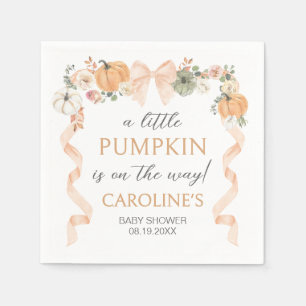 Orange Bow Pumpkin Baby Dusche Serviette