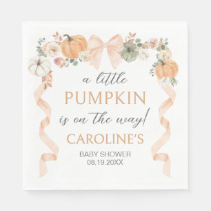 Orange Bow Pumpkin Baby Dusche Serviette