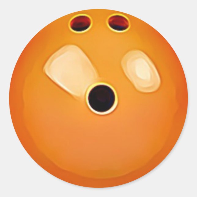 Orange Bowling Ball Stickers (Vorderseite)