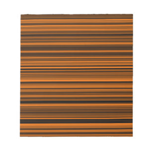 Orange Braun Schwarze Streifen Notizblock