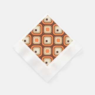 orange, braun und beige Quadrate Serviette