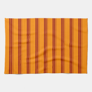 Orange/braune Streifen Retro - Küchentuch