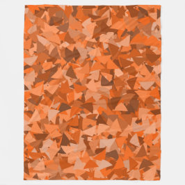 Orange-Braunes Dreieckmuster Fleecedecke