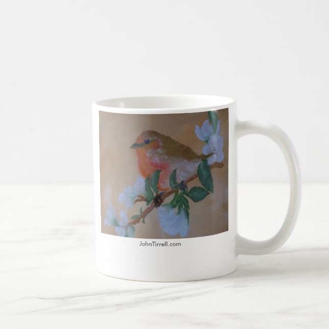 Orange Breasted Robin, JohnTirrell.com Kaffeetasse (Rechts)