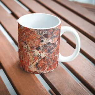 Orange Brecciated Jasper Stone Pattern Tasse
