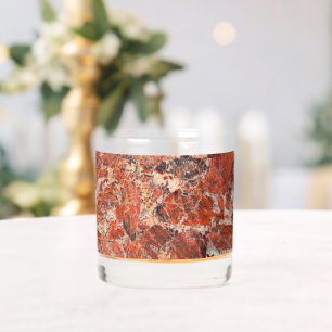 Orange Brecciated Jasper Stone Pattern Whiskyglas