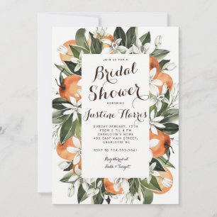 Orange Bridal Dusche Einladung, South Bridal Einladung