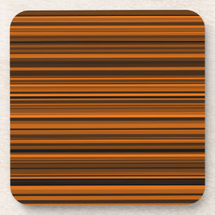 Orange Brown Black Stripes Getränkeuntersetzer