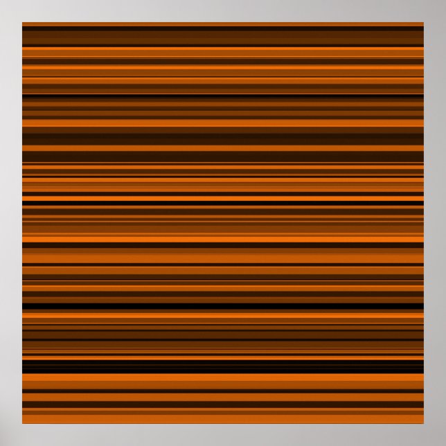 Orange Brown Black Stripes Poster (Vorne)