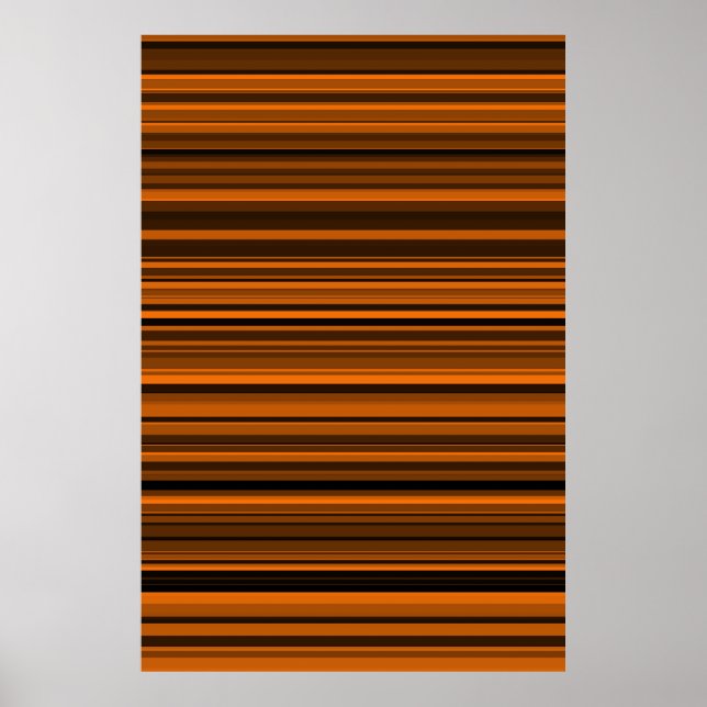 Orange Brown Black Stripes Poster (Vorne)