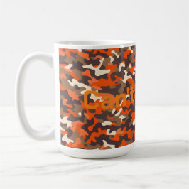 Orange & Brown Camouflage kann mich nicht sehen Kaffeetasse