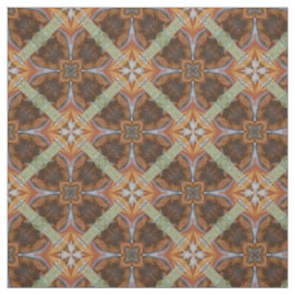 Orange Brown ScrollCircles gepolstertes grünes Mus Stoff