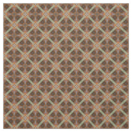 Orange Brown ScrollCircles gepolstertes grünes Mus Stoff