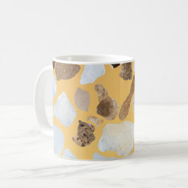 Orange Brown Terrazzo Muster Kaffeetasse