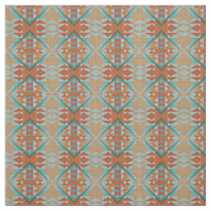 Orange Brown Türkise Blue Eclectic Ethnic Look Stoff