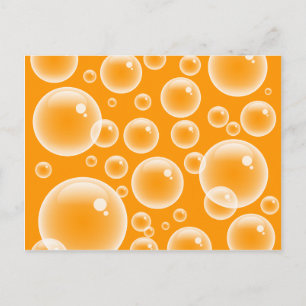 Orange Bubbles Postkarte