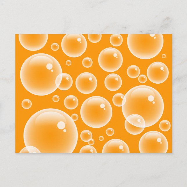 Orange Bubbles Postkarte (Vorderseite)