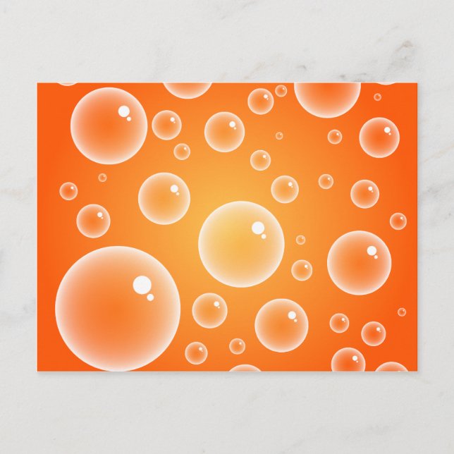 Orange Bubbles Postkarte (Vorderseite)