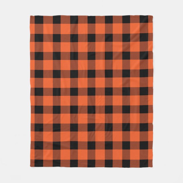 Orange Buffalo Lumberjack Kariert Fleecedecke (Vorderseite)