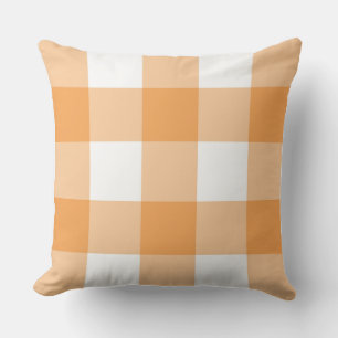 Orange Büffelkariert Kissen