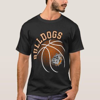 Orange Bulldogs Basketball Team Sport Basketball T-Shirt