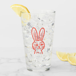 Orange Bunny Glass Glas