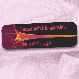 Orange Burgundy Blast Streaked Background Namensschild