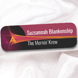 Orange Burgundy Streaked Blast Background Namensschild