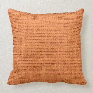 Orange Burlap Rustikal Kissen