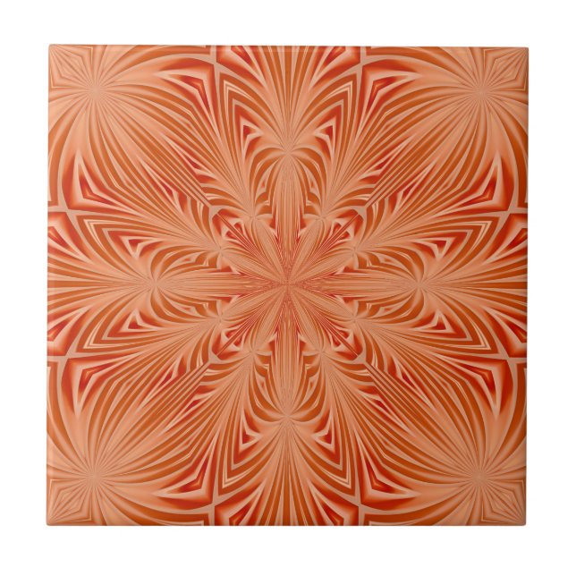 Orange Burst Fliese (Vorderseite)