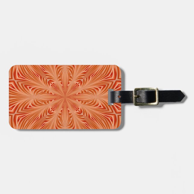Orange Burst Gepäckanhänger (Vorderseite horizontal)