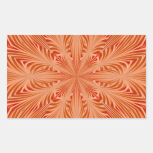 Orange Burst Rechteckiger Aufkleber