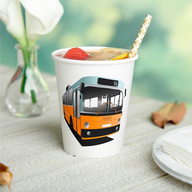 Orange Bus Pappbecher (Von Creator hochgeladen)