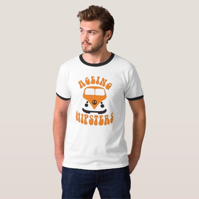 orange Bus-T - Shirt der Altern-Hipster (Vorne ganz)