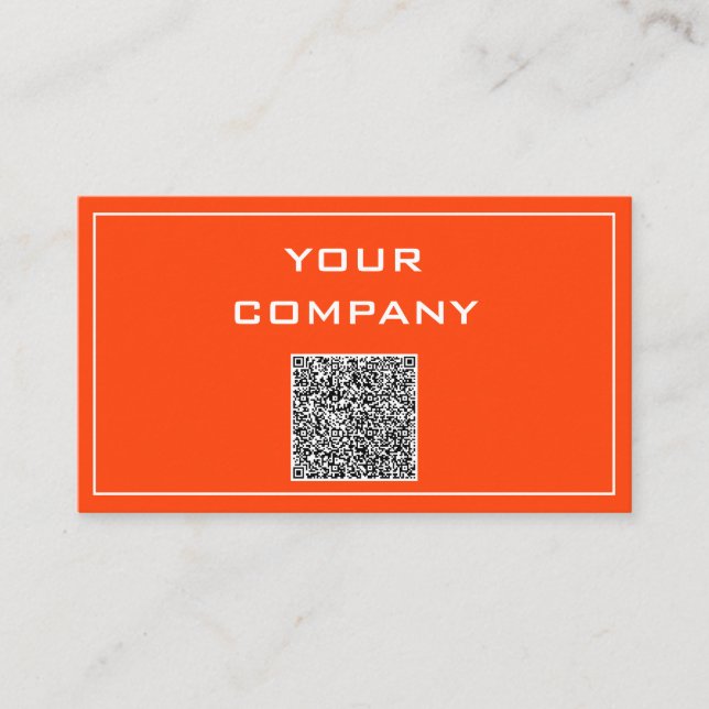 Orange Business Card Ihr eigenes Design mit QR Cod Visitenkarte (Vorderseite)