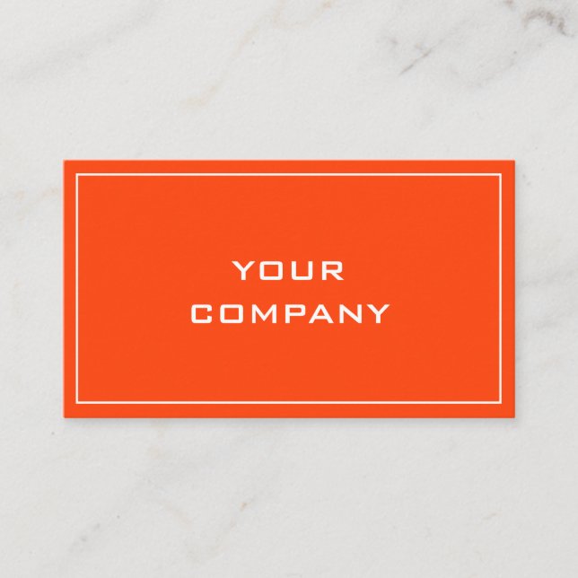 Orange Business Card Personalisiert Ihr eigenes De Visitenkarte (Vorderseite)