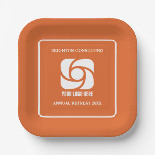 Orange Business Logo Individuelle Firmenparty Pappteller
