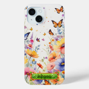 Orange Butterflies Blume Field iPhone / iPad Gehäu Case-Mate iPhone Hülle
