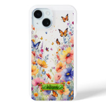 Orange Butterflies Flower Field iPhone / coque ipa