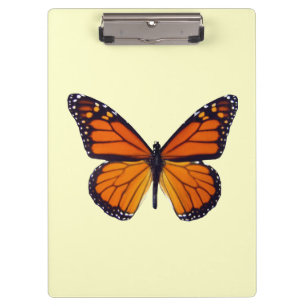 Orange Butterfly Clipboard Klemmbrett